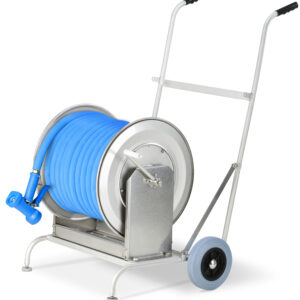 Chariot dévidoir inox TEHA SW équipé de son tuyau