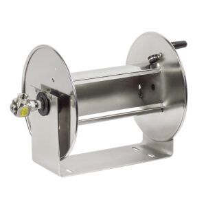 Enrouleur de tuyau inox à manivelle ou motorisé Coxreels, vue 1
