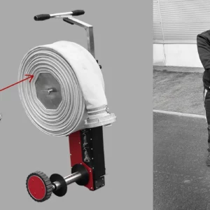 Enrouleur électrique de tuyau plat d'incendie GEPRO ET-Roller 6 sur batteries, pour tuyaux jusqu'à A110 / 4 pouces