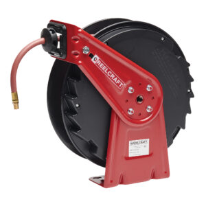 Enrouleur de tuyau Reelcraft série RT ReelTek à rappel automatique, tambour composite
