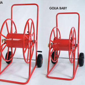 Chariots dévidoirs de jardinage Sauro Rossi GOLIA et GOLIA BABY à roues gonflables