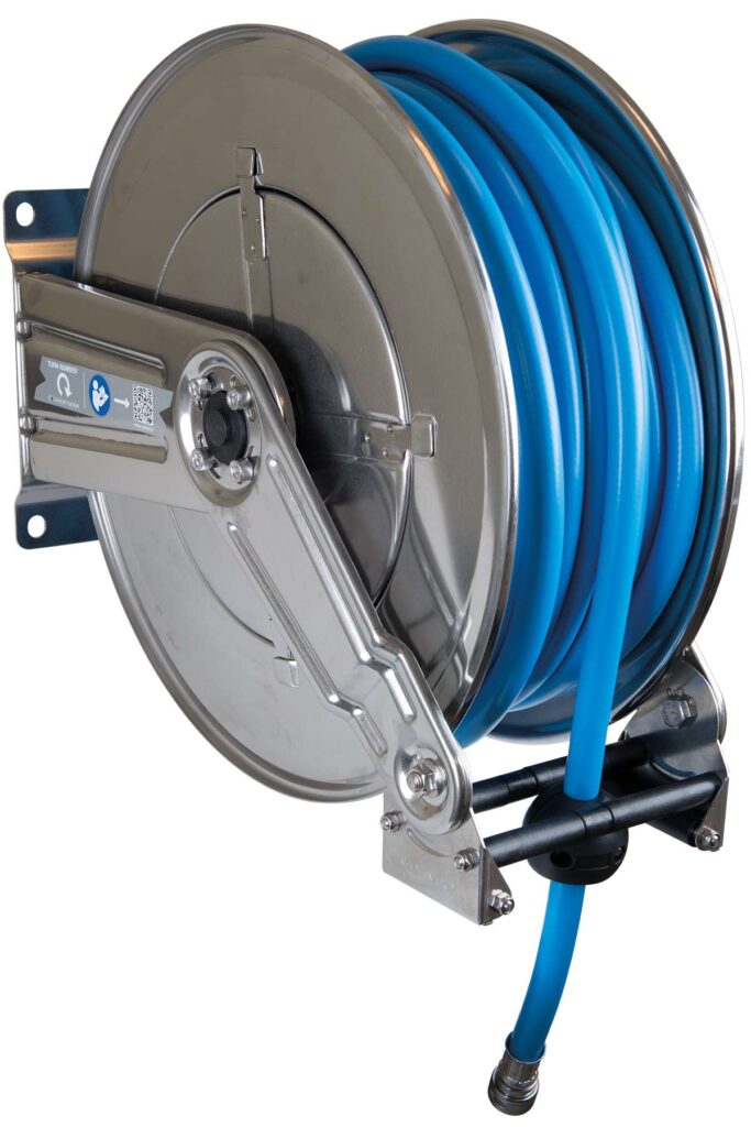 Enrouleur automatique inox renforcé SEKO Pro Reel Industry pour le lavage industriel