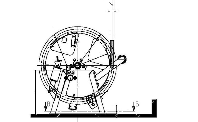 Plan du point fixe de câble à bobine de reprise de traction STEMMANN