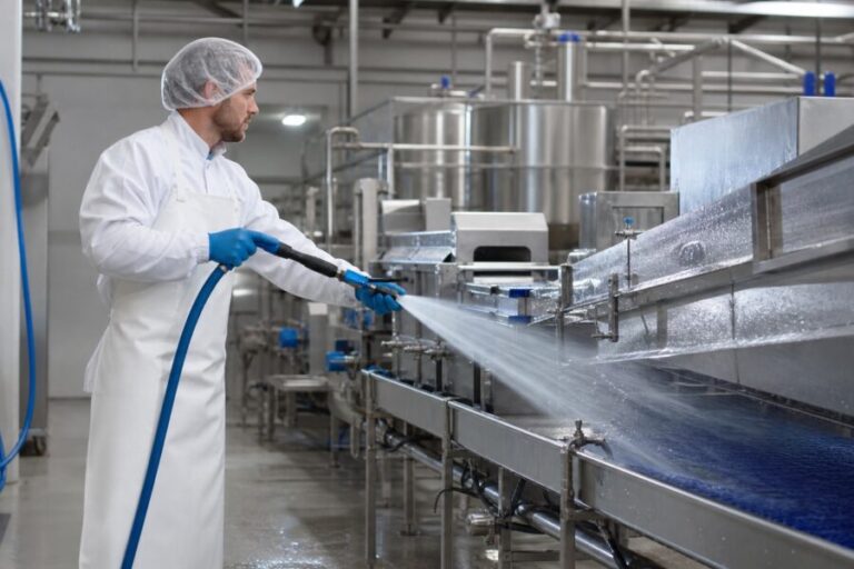 Lavage d'atelier en industrie agroalimentaire