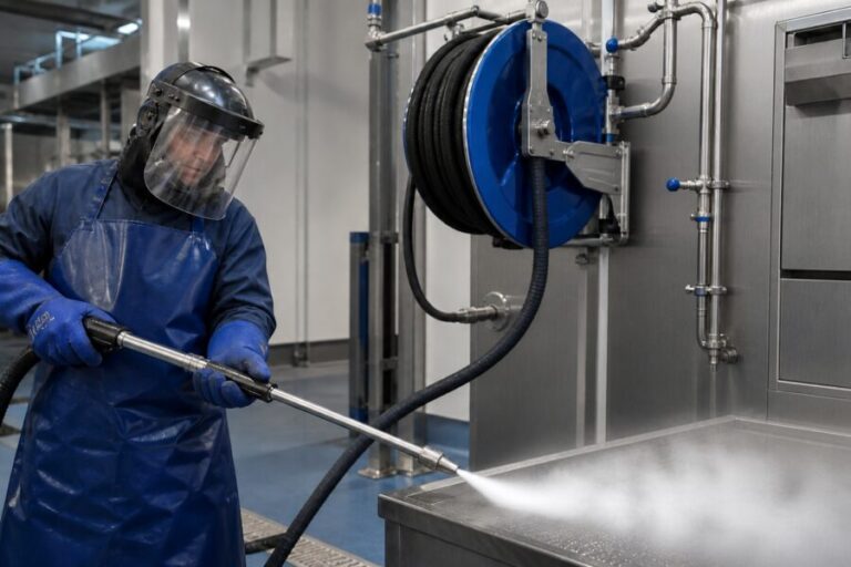Enrouleur pour vapeur en environnement industriel